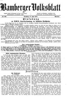 Bamberger Volksblatt Dienstag 17. Juli 1877