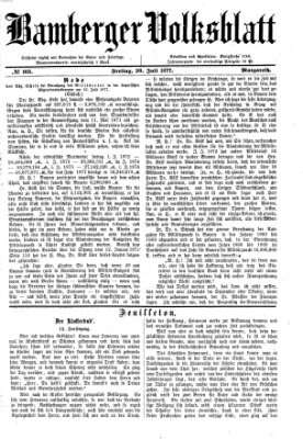 Bamberger Volksblatt Freitag 20. Juli 1877