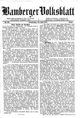 Bamberger Volksblatt Donnerstag 26. Juli 1877