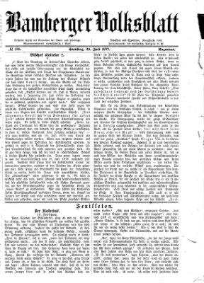 Bamberger Volksblatt Samstag 28. Juli 1877