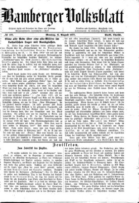 Bamberger Volksblatt Montag 6. August 1877