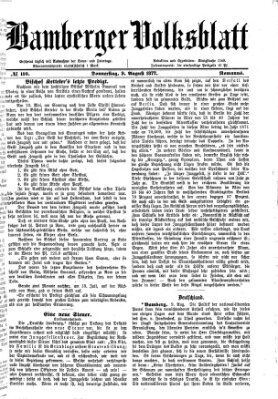 Bamberger Volksblatt Donnerstag 9. August 1877