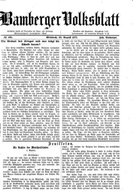 Bamberger Volksblatt Mittwoch 29. August 1877