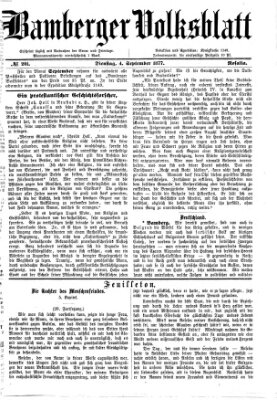 Bamberger Volksblatt Dienstag 4. September 1877