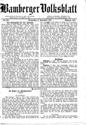 Bamberger Volksblatt Donnerstag 6. September 1877