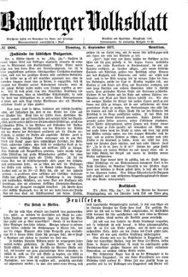 Bamberger Volksblatt Dienstag 11. September 1877