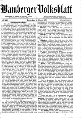 Bamberger Volksblatt Donnerstag 4. Oktober 1877