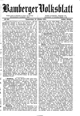 Bamberger Volksblatt Donnerstag 18. Oktober 1877