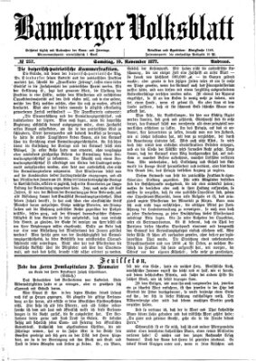 Bamberger Volksblatt Samstag 10. November 1877