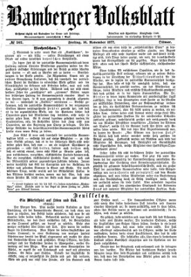 Bamberger Volksblatt Freitag 16. November 1877