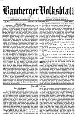 Bamberger Volksblatt Dienstag 20. November 1877