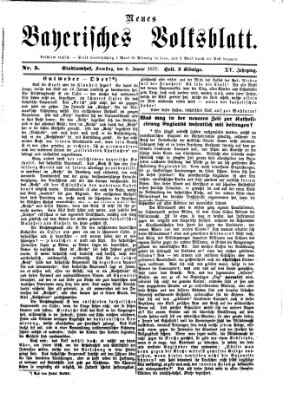 Neues bayerisches Volksblatt Samstag 6. Januar 1877