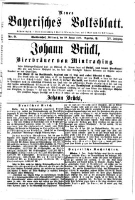 Neues bayerisches Volksblatt Mittwoch 10. Januar 1877