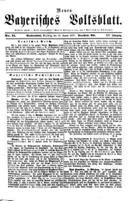 Neues bayerisches Volksblatt Freitag 12. Januar 1877