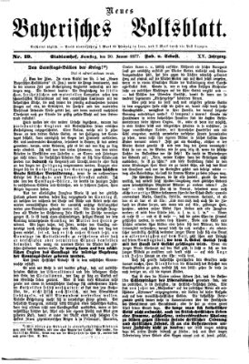 Neues bayerisches Volksblatt Samstag 20. Januar 1877