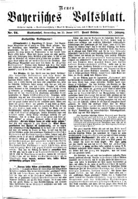 Neues bayerisches Volksblatt Donnerstag 25. Januar 1877