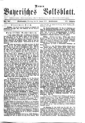 Neues bayerisches Volksblatt Freitag 26. Januar 1877