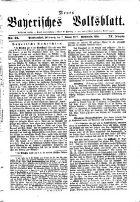 Neues bayerisches Volksblatt Mittwoch 7. Februar 1877