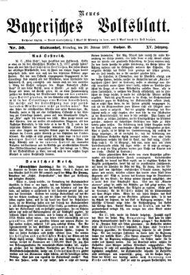 Neues bayerisches Volksblatt Dienstag 20. Februar 1877