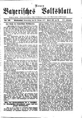 Neues bayerisches Volksblatt Donnerstag 22. Februar 1877