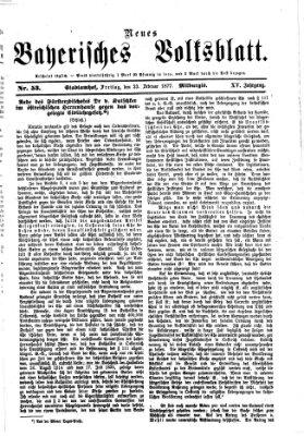 Neues bayerisches Volksblatt Freitag 23. Februar 1877