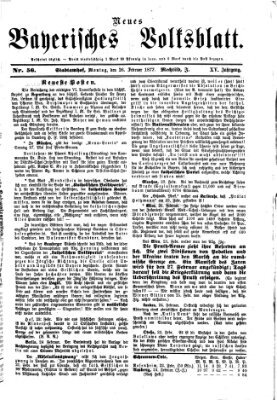 Neues bayerisches Volksblatt Montag 26. Februar 1877