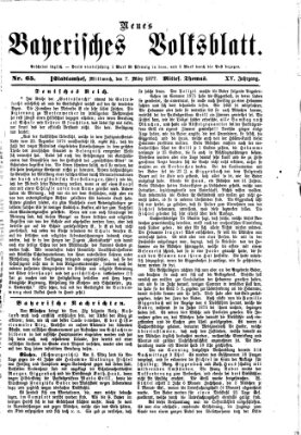 Neues bayerisches Volksblatt Mittwoch 7. März 1877