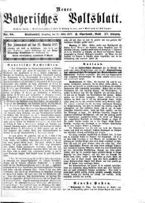 Neues bayerisches Volksblatt Samstag 31. März 1877