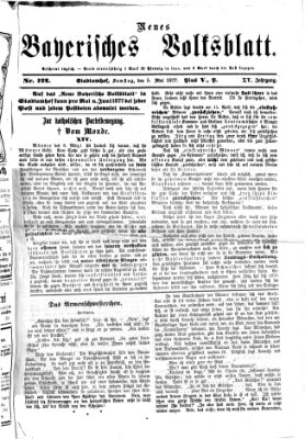 Neues bayerisches Volksblatt Samstag 5. Mai 1877