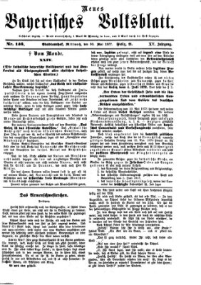 Neues bayerisches Volksblatt Mittwoch 30. Mai 1877