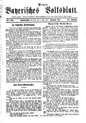 Neues bayerisches Volksblatt Freitag 1. Juni 1877