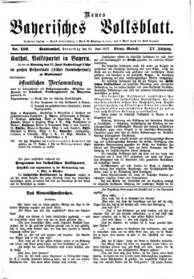 Neues bayerisches Volksblatt Donnerstag 14. Juni 1877