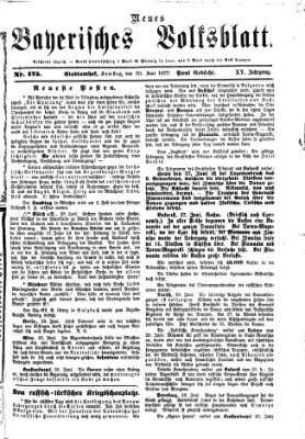 Neues bayerisches Volksblatt Samstag 30. Juni 1877