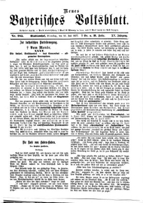 Neues bayerisches Volksblatt Dienstag 10. Juli 1877