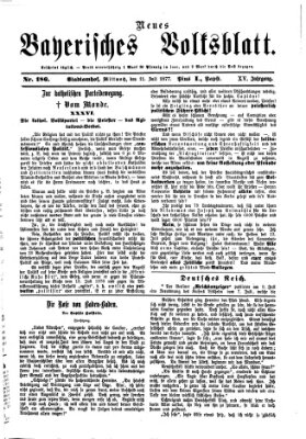 Neues bayerisches Volksblatt Mittwoch 11. Juli 1877