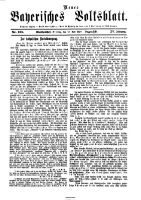 Neues bayerisches Volksblatt Freitag 13. Juli 1877