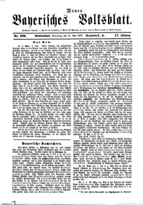 Neues bayerisches Volksblatt Sonntag 15. Juli 1877