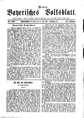 Neues bayerisches Volksblatt Dienstag 17. Juli 1877