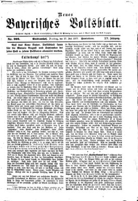 Neues bayerisches Volksblatt Freitag 27. Juli 1877