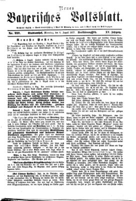 Neues bayerisches Volksblatt Montag 6. August 1877