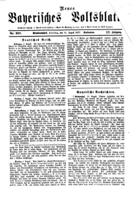 Neues bayerisches Volksblatt Samstag 11. August 1877