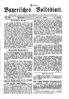 Neues bayerisches Volksblatt Samstag 18. August 1877