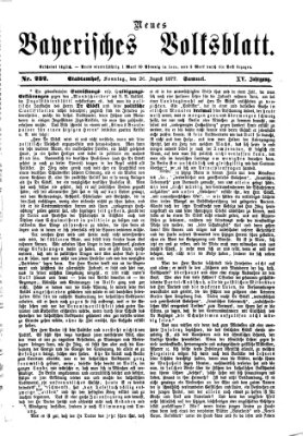 Neues bayerisches Volksblatt Sonntag 26. August 1877