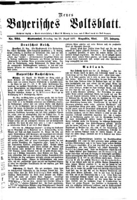 Neues bayerisches Volksblatt Dienstag 28. August 1877