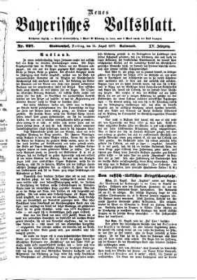 Neues bayerisches Volksblatt Freitag 31. August 1877