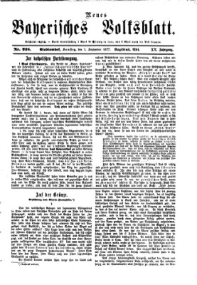 Neues bayerisches Volksblatt Samstag 1. September 1877