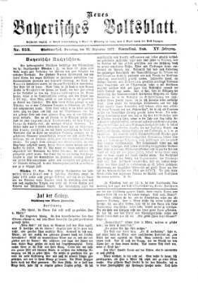Neues bayerisches Volksblatt Sonntag 16. September 1877