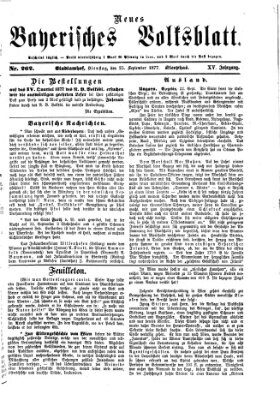 Neues bayerisches Volksblatt Dienstag 25. September 1877