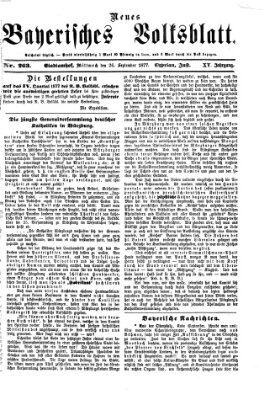 Neues bayerisches Volksblatt Mittwoch 26. September 1877