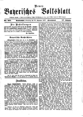 Neues bayerisches Volksblatt Sonntag 30. September 1877